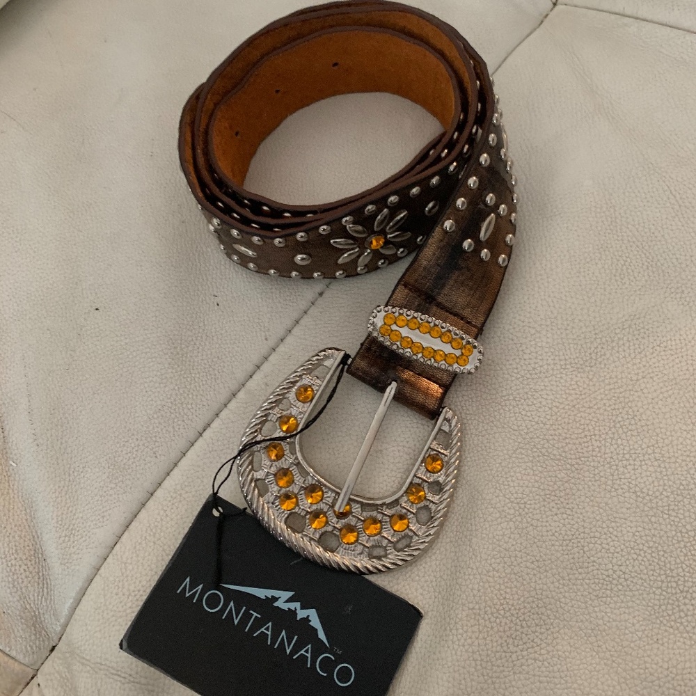 A studded MONTANACO belt